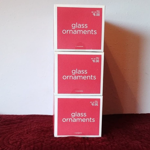 NEW Target 2010 Large 4" Christmas Glass Ornaments - Picture 2 of 2